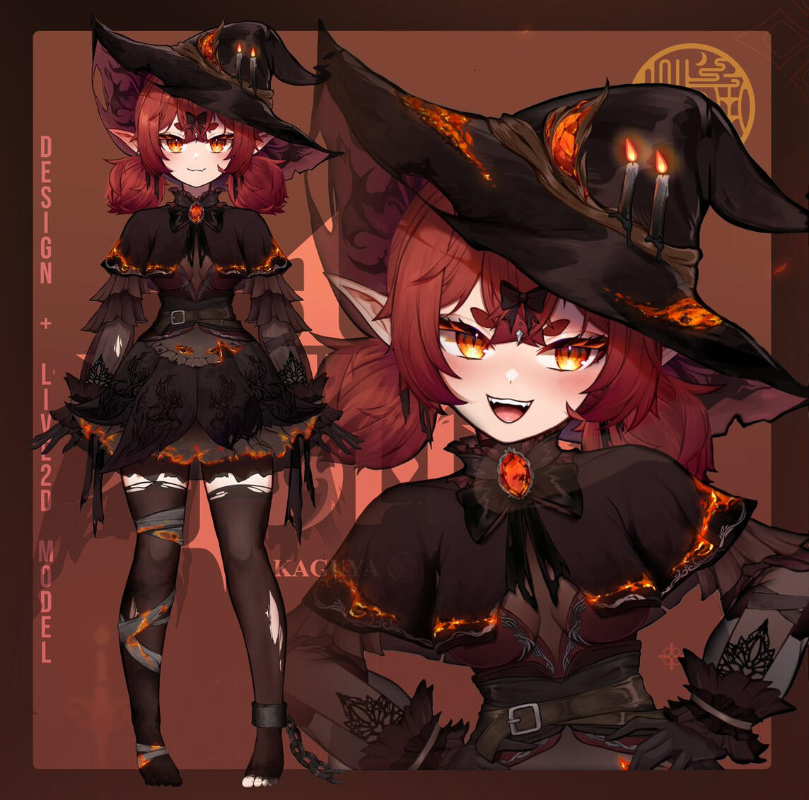 Live2D Artwork + Design for Pint Full Rig Showcase by 46cm